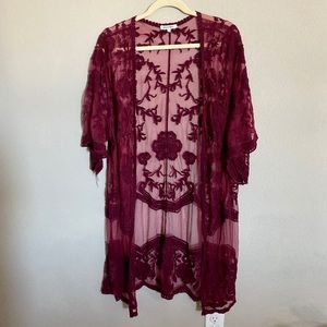 Lace kimono